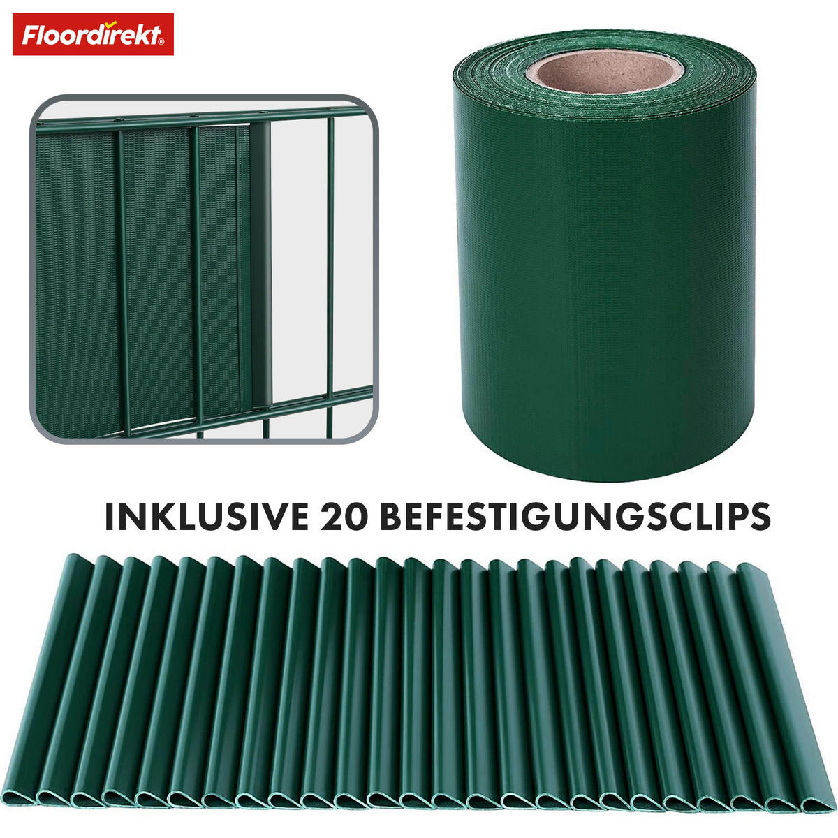 SICHTSCHUTZ - Grün, Basics, Kunststoff (19/3500cm) - Floordirekt