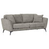 BIGSOFA in Chenille Hellgrau  - Hellgrau/Schwarz, Konventionell, Textil/Metall (215/70/98cm) - Carryhome