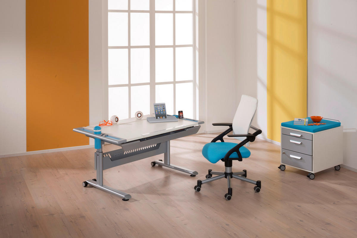 ROLLCONTAINER 44,4/49/54,2/54,7 cm  - Weiss/Silberfarben, Design, Holzwerkstoff/Kunststoff (44,4/49/54,2/54,7cm) - Paidi