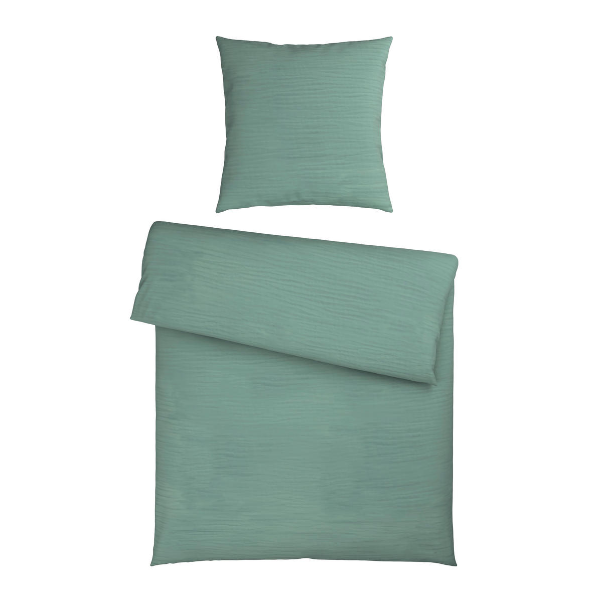 BETTWÄSCHE Musselin 155/220 cm  - Grün, Textil (155/220cm) - Novel