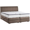 BOXSPRINGBETT 200/200 cm  in Mokka  - Wengefarben/Mokka, KONVENTIONELL, Holz/Textil (200/200cm) - Novel