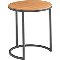 BEISTELLTISCH Holz 39/39/48 cm  - Schwarz, Design, Holz/Metall (39/39/48cm) - Johann Jakob