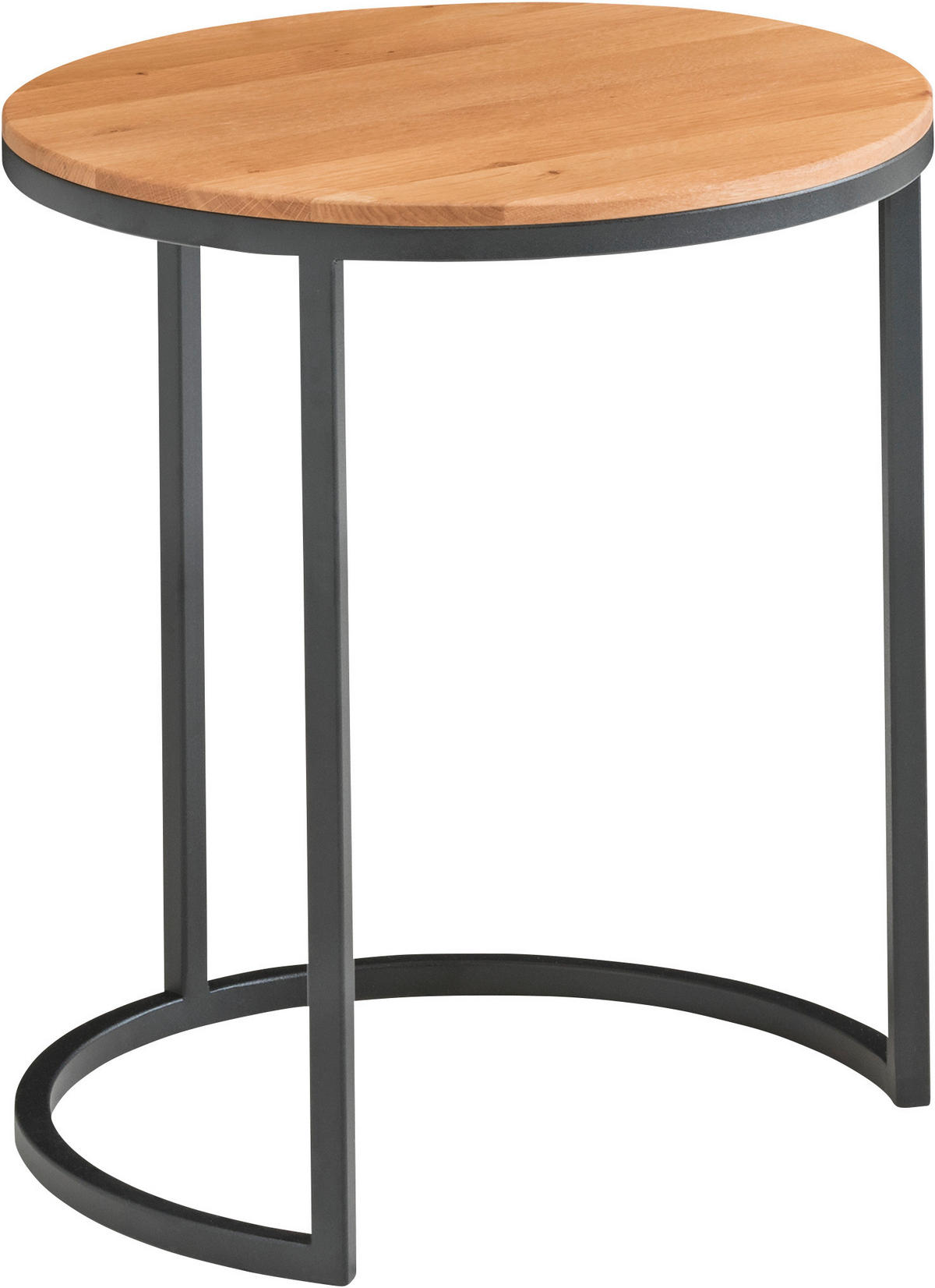 BEISTELLTISCH Holz 39/39/48 cm  - Schwarz, Design, Holz/Metall (39/39/48cm) - Johann Jakob