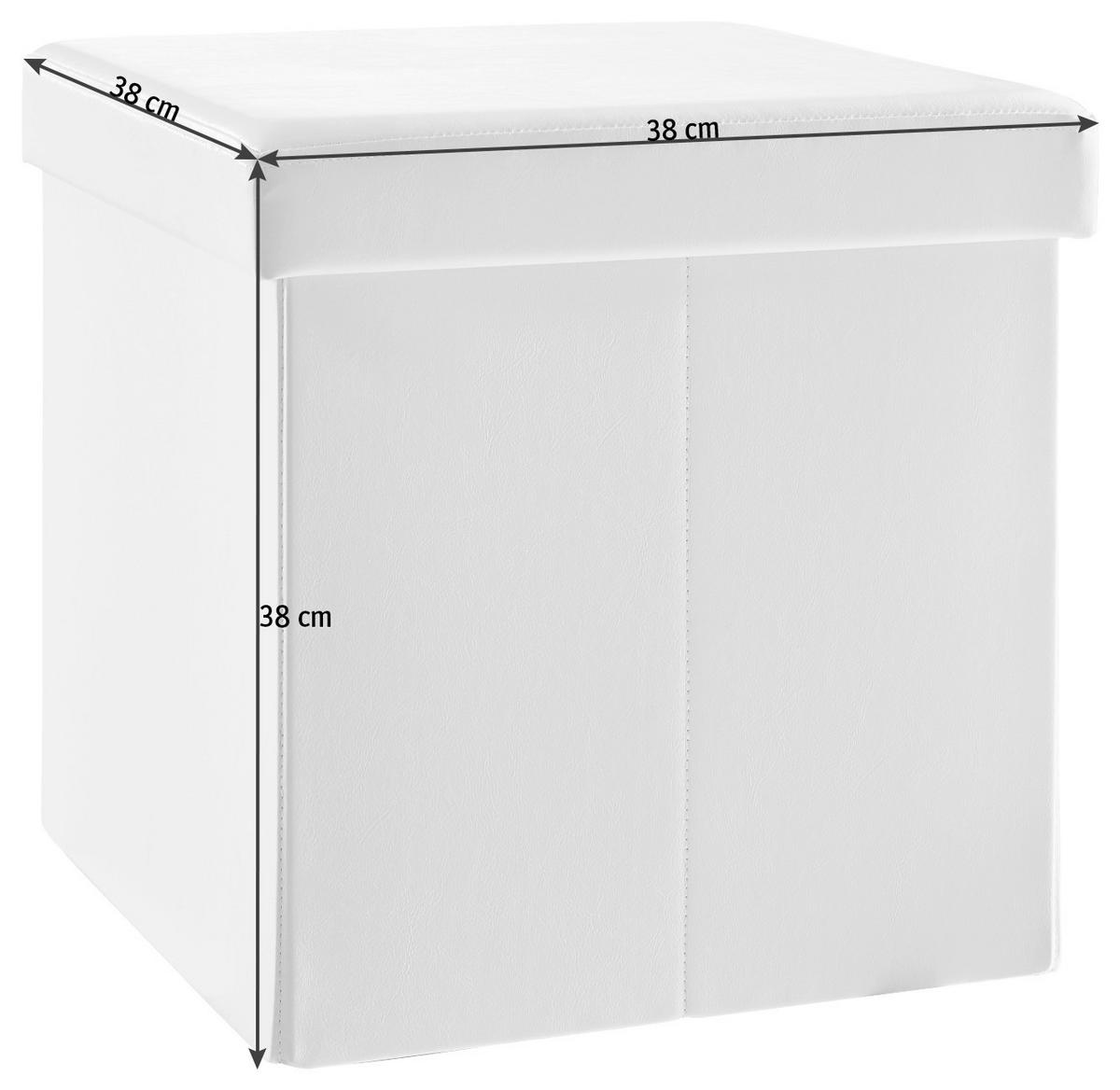TABURET, SPAȚIU DE DEPOZITARE in  - negru, Basics, textil/material pe bază de lemn (38/38/38cm) - Carryhome