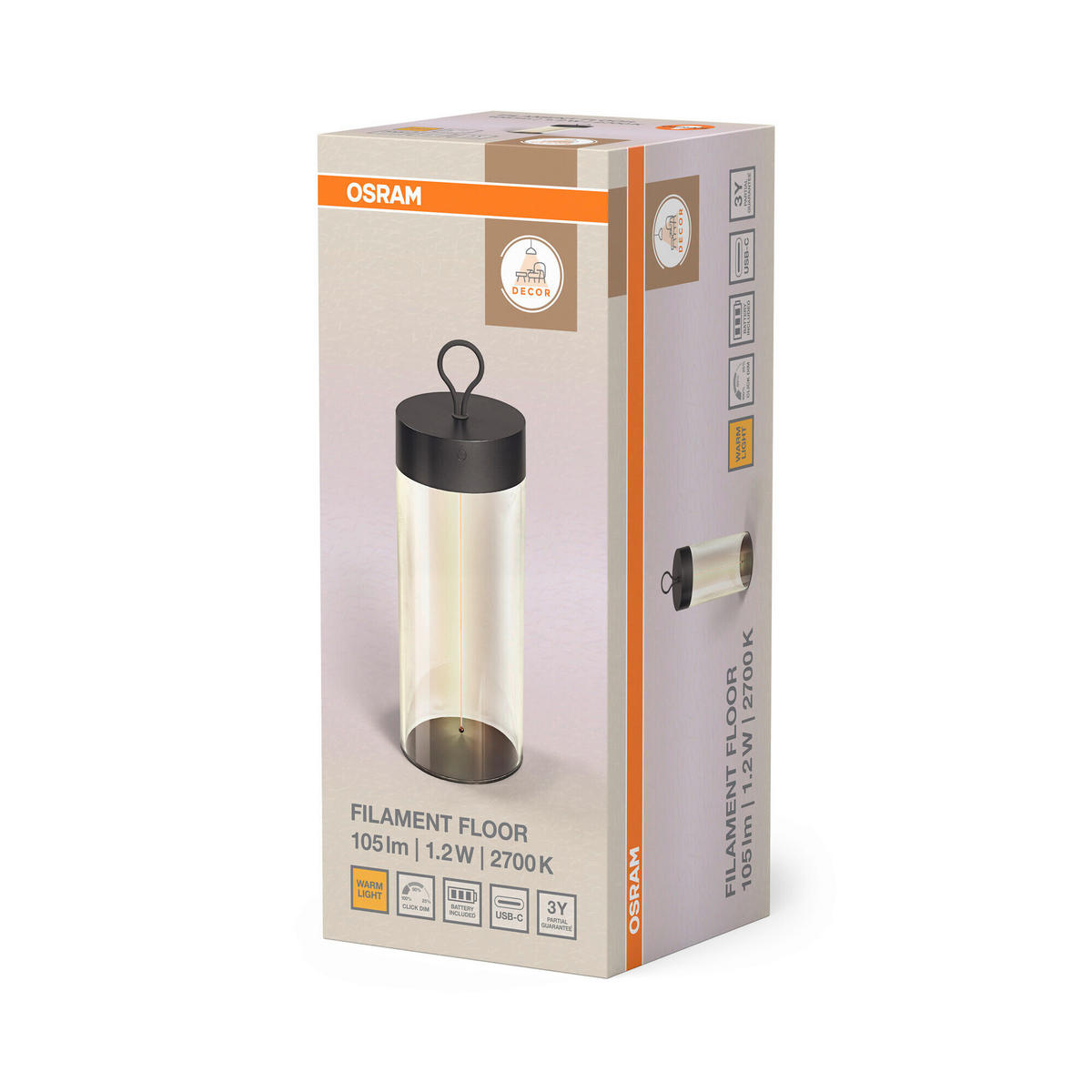 LED-TISCHLEUCHTE 13/32 cm   - Klar/Dunkelgrau, Design, Kunststoff (13/32cm) - Osram