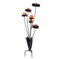DECORAȚIUNE PENTRU GRĂDINĂ - portocaliu/negru, Basics, sticlă/metal (42/109/32cm) - Ambia Home