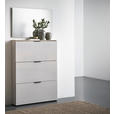 GARDEROBE 2-teilig in 100/200/19 cm - Kaschmir/Eichefarben, Design, Glas/Holzwerkstoff (100/200/19cm) - Voleo