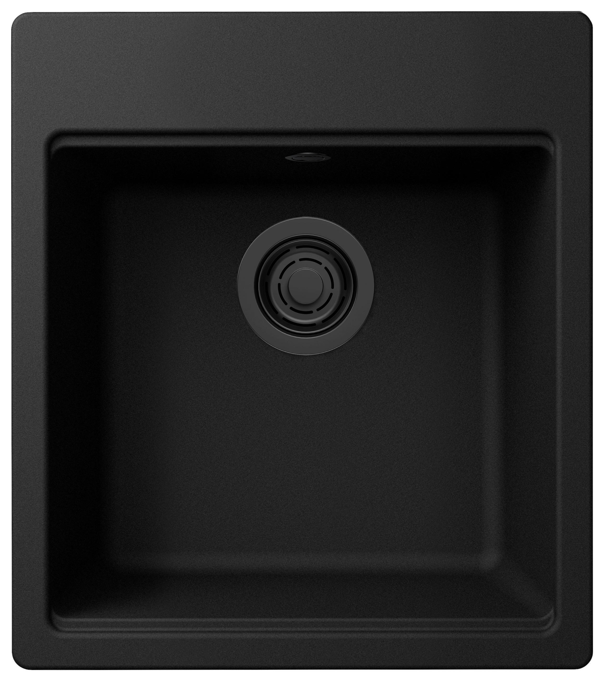 SPÜLE  - Schwarz, Basics, Stein (45/18/51cm) - Dieter Knoll