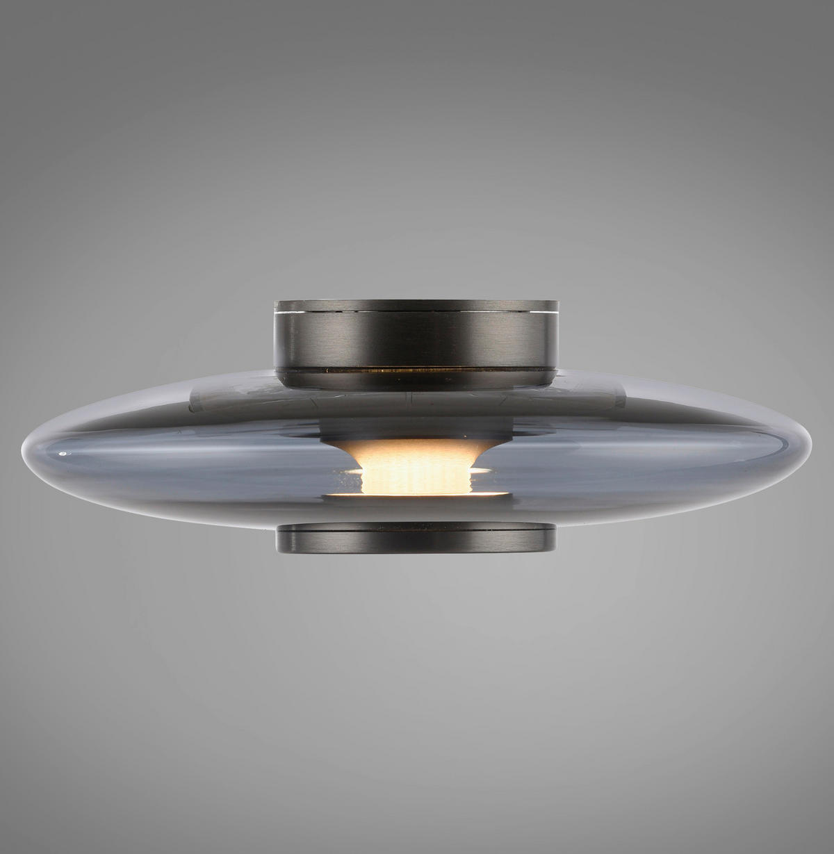 LED-DECKENLEUCHTE Pure Vitrum 22/22/8,2 cm   - Grau, Design, Glas/Kunststoff (22/22/8,2cm) - Neuhaus PURE