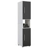 HOCHSCHRANK 31/160/30 cm  - Weiss/Silberfarben, Konventionell, Holzwerkstoff/Kunststoff (31/160/30cm) - MID.YOU