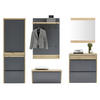 GARDEROBE 5-teilig  in 290/200/32 cm  - Eichefarben/Grau, Design, Holz/Holzwerkstoff (290/200/32cm) - Dieter Knoll
