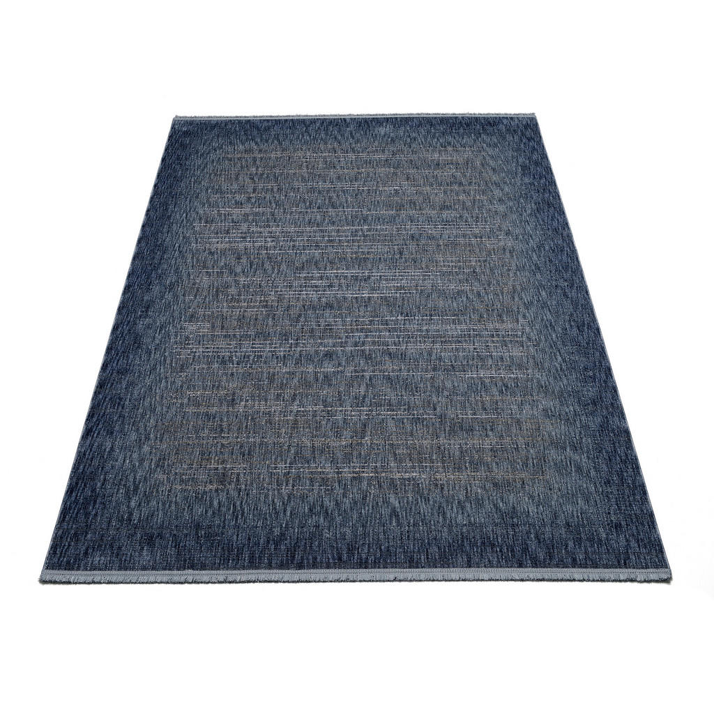 Thumbnail - Musterring Webteppich Memphis, Blau, Textil, Abstraktes, rechteckig, 140x200 cm, Oeko-Tex® Standard 100, für Fußbodenhei...
