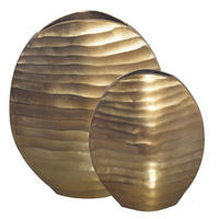 DEKOVASE  - Goldfarben, Design, Metall (26/30,5/14cm) - Livetastic