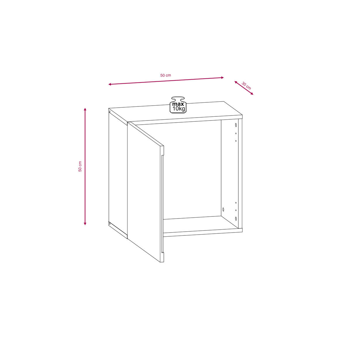 VITRINE in Schwarz, Schwarz Hochglanz  - Schwarz Hochglanz/Schwarz, Design, Holzwerkstoff (50/50/30cm) - Livetastic