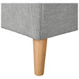 ECKSOFA  in Flachgewebe Grau  202/306 cm  - Buchefarben/Grau, KONVENTIONELL, Holz/Textil (202/306cm) - Carryhome