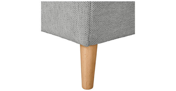 ECKSOFA  in Flachgewebe Grau  202/306 cm  - Buchefarben/Grau, KONVENTIONELL, Holz/Textil (202/306cm) - Carryhome