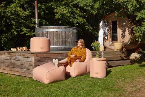 GARTENHOCKER - Orange, KONVENTIONELL, Textil (70/45/80cm) - Siena Garden
