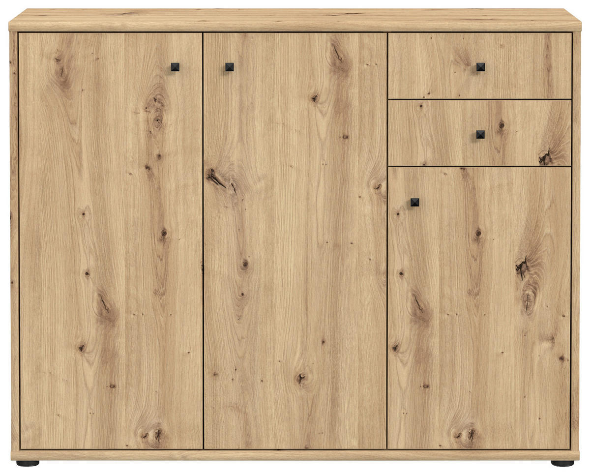 KOMMODE 108,8/85,5/34,8 cm  in Eiche Artisan  - Eiche Artisan, Design, Holzwerkstoff (108,8/85,5/34,8cm)