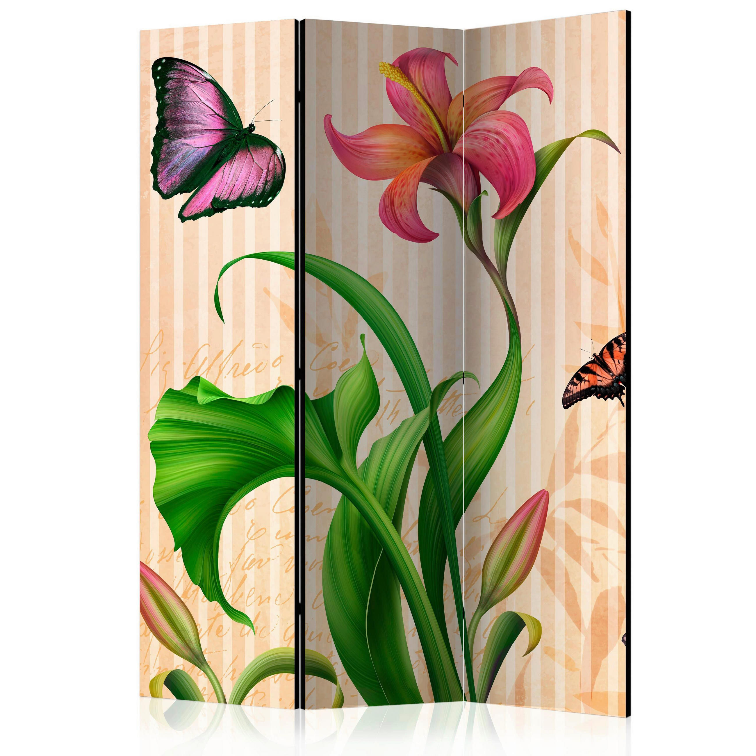 PARAVENT mit 3  Flügel - Multicolor, Basics, Holz/Textil (135/172/3cm) - artgeist