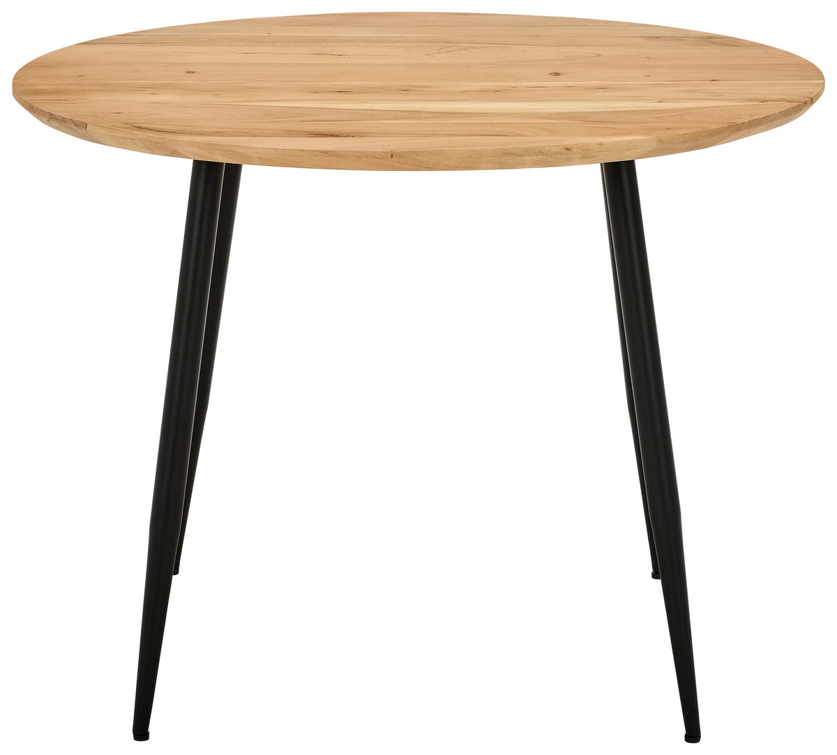 ESSTISCH in Holz, Metall 100/100/76 cm  - Schwarz/Akaziefarben, LIFESTYLE, Holz/Metall (100/100/76cm) - Stylife