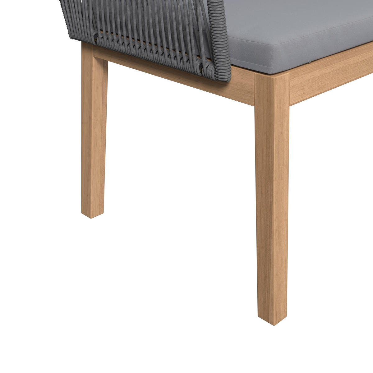 LOUNGEGARNITUR   160/74/84 cm  - Akaziefarben/Grau, Modern, Holz/Kunststoff (160/74/84cm) - Ambia Garden