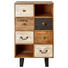 KOMMODE Mangoholz massiv Braun - Multicolor/Schwarz, Trend, Holz/Metall (60/100/40cm) - Carryhome