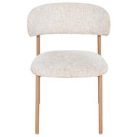 STUHL  in Eisen Leinenoptik Holz, Metall, Textil  - Eichefarben/Beige, Basics, Holz/Textil (55/80/57cm) - Livetastic