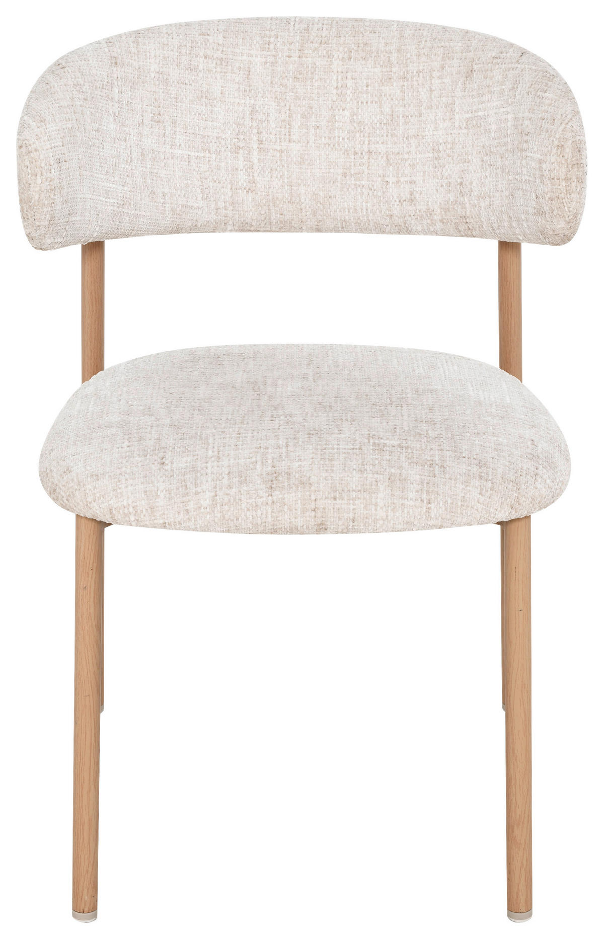 STUHL  in Eisen Leinenoptik Holz, Metall, Textil  - Eichefarben/Beige, Basics, Holz/Textil (55/80/57cm) - Livetastic