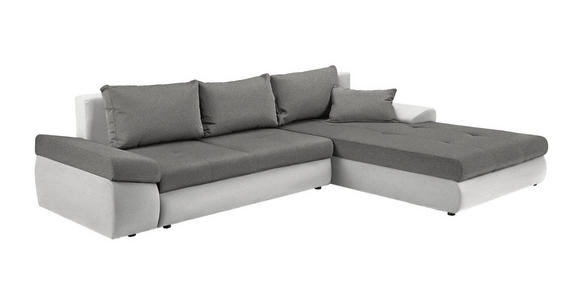 ECKSOFA in Webstoff Grau, Beige  - Beige/Schwarz, Design, Kunststoff/Textil (313/215cm) - Carryhome