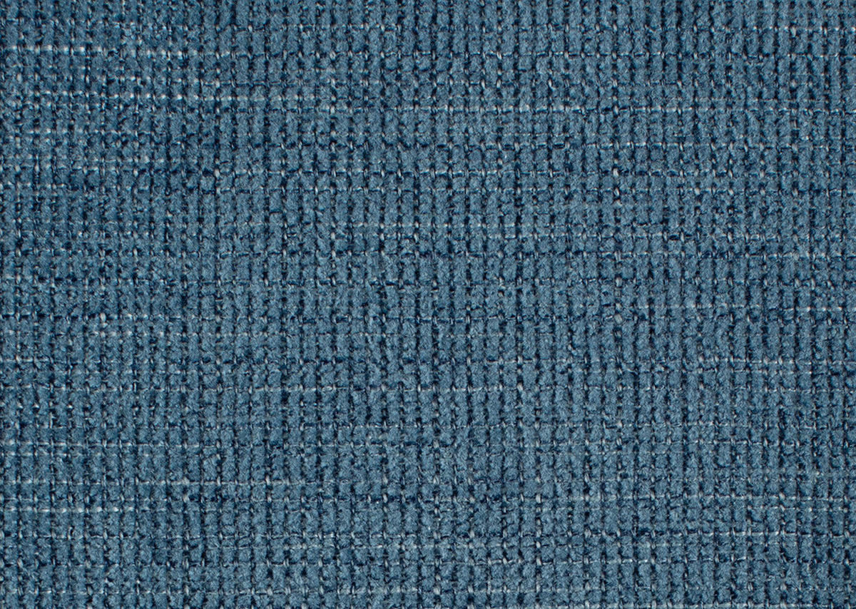 ECKSOFA in Webstoff Blau  - Blau/Alufarben, Konventionell, Textil/Metall (241/200cm) - Beldomo System