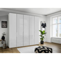 DREHTÜRENSCHRANK  in Weiß  - Chromfarben/Weiß, KONVENTIONELL, Glas/Holzwerkstoff (250/236/58cm) - Dieter Knoll