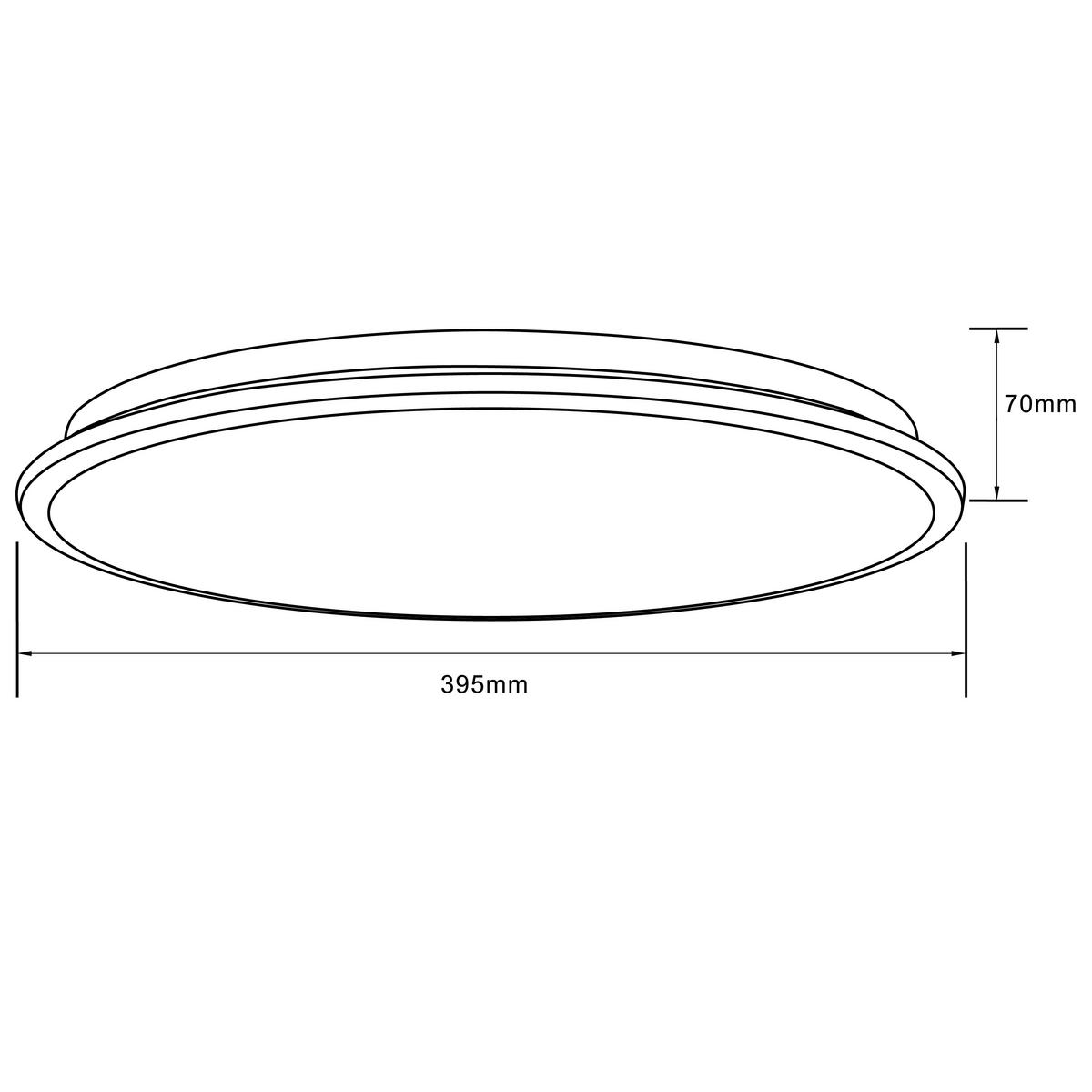 LED PLAFONJERA Heida  - crna, Osnovno, metal/plastika (39,5/7cm)