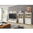 HIGHBOARD Eiche Hochglanz, tiefgezogen Eichefarben, Weiß - Chromfarben/Eichefarben, Design, Metall (90/134,4/41,2cm) - XORA