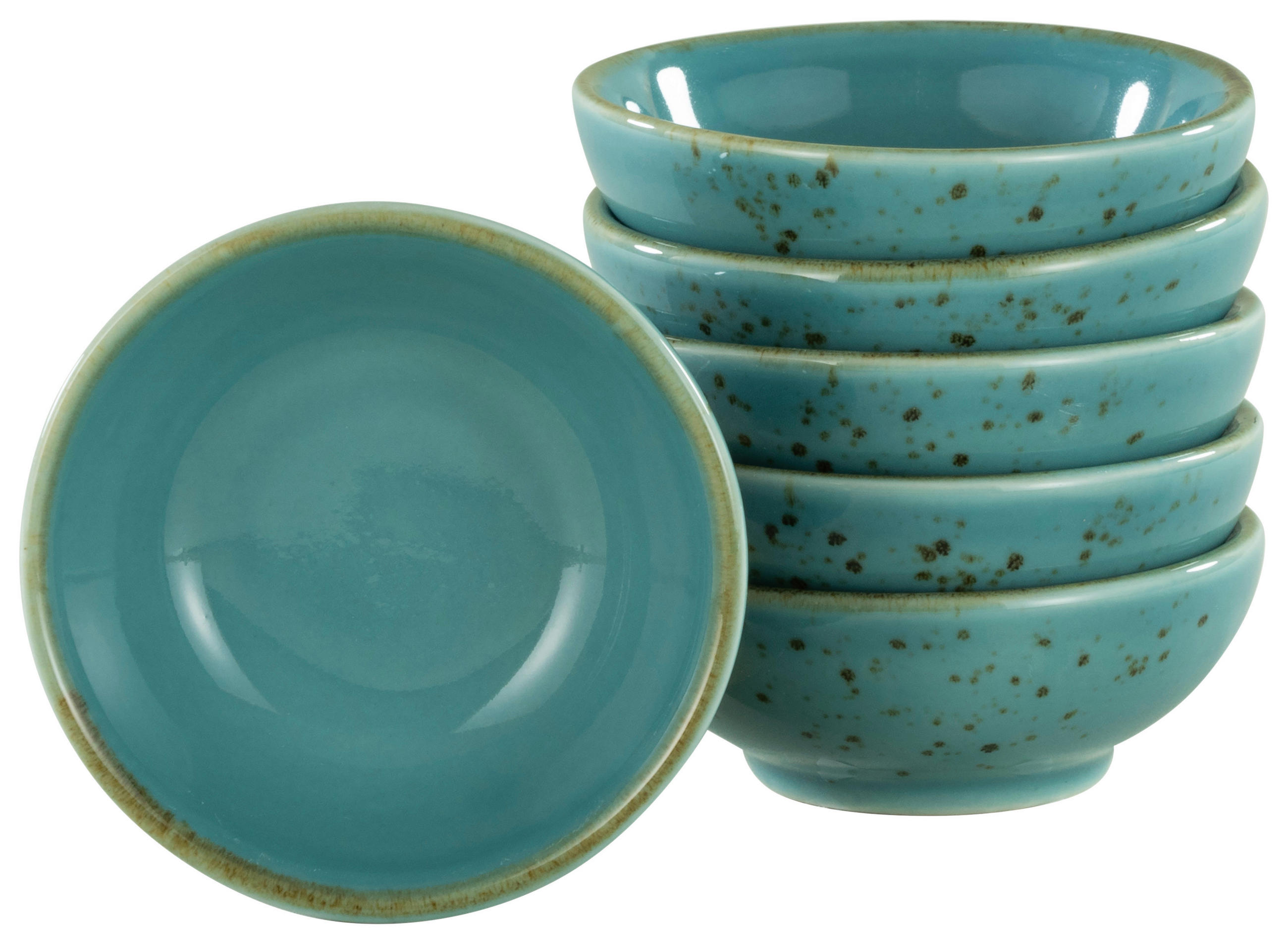 DIPSCHALENSET Keramik Steinzeug  - Türkis, Trend, Keramik (8cm) - Creatable