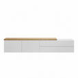 LOWBOARD  240/44/35 cm 2 Schublade(n) hängend  - Eichefarben/Weiß, KONVENTIONELL, Holz/Holzwerkstoff (240/44/35cm) - Xora