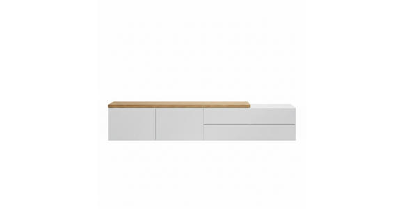 LOWBOARD  240/44/35 cm 2 Schublade(n) hängend  - Eichefarben/Weiß, KONVENTIONELL, Holz/Holzwerkstoff (240/44/35cm) - Xora