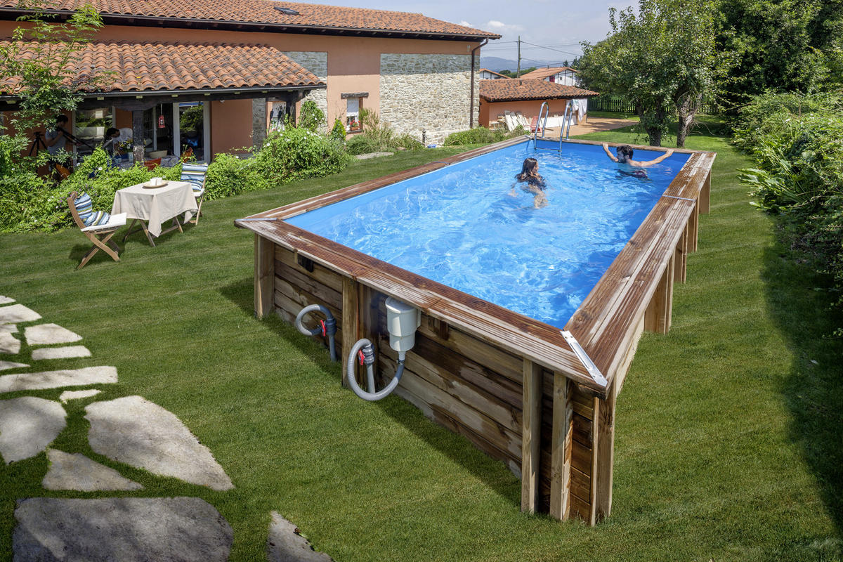 POOL SET GRE KPBRC620 MANGO 2021 618/320/130 cm  - Naturfarben/Kieferfarben, KONVENTIONELL (618/320/130cm) - Gre