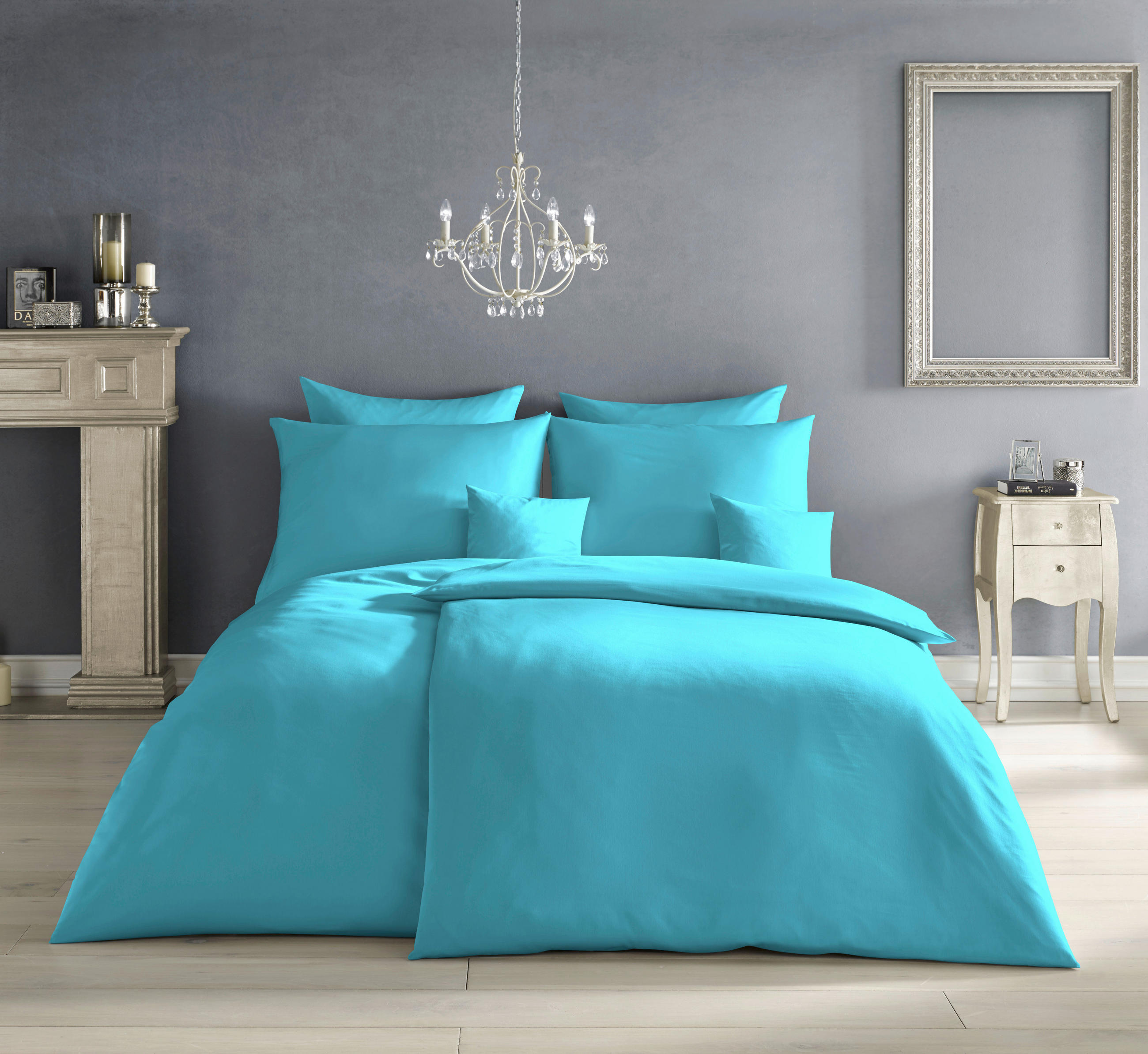BETTWÄSCHE Satin 200/220 cm - Petrol, Basics, Textil (200/220cm) - Fleuresse