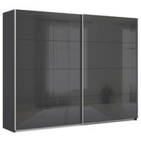 SCHWEBETÜRENSCHRANK  in Grau  - Alufarben/Grau, KONVENTIONELL, Glas/Holzwerkstoff (271/229/62cm) - Xora