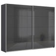 SCHWEBETÜRENSCHRANK  in Grau  - Alufarben/Grau, KONVENTIONELL, Glas/Holzwerkstoff (271/210/62cm) - Xora
