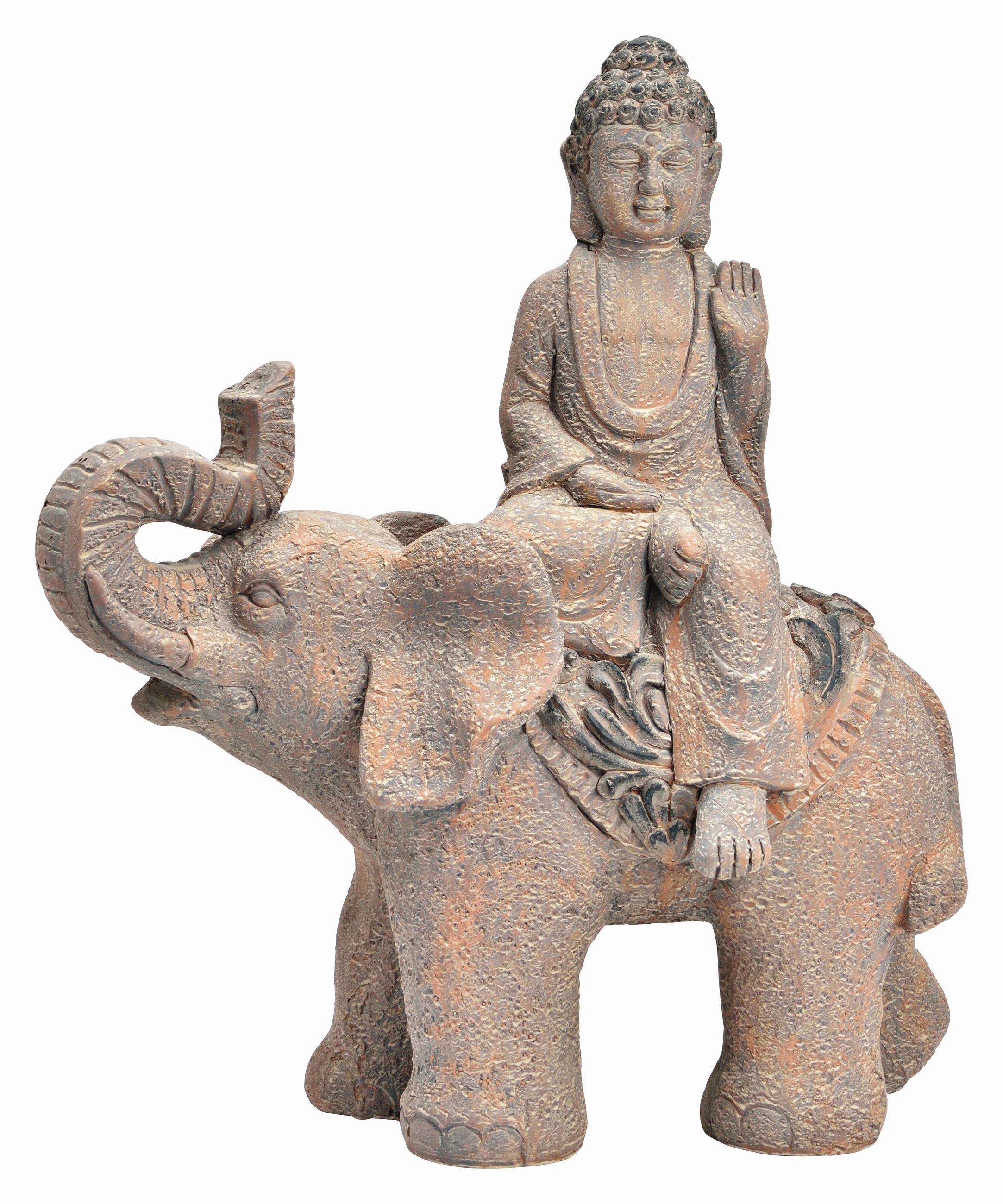 BUDDHA 38,5/46,0/19,5 cm  - Braun, Basics, Keramik (38,5/46,0/19,5cm) - X-Mas