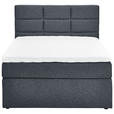 BOXSPRINGBETT 140/200 cm  in Dunkelgrau  - Dunkelgrau/Schwarz, KONVENTIONELL, Textil (140/200cm) - Carryhome