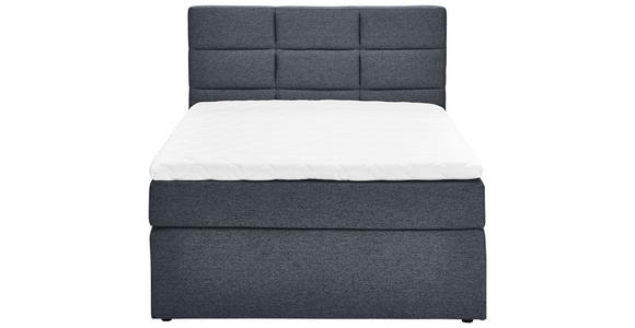 BOXSPRINGBETT 100/200 cm  in Dunkelgrau  - Dunkelgrau/Schwarz, KONVENTIONELL, Textil (100/200cm) - Carryhome