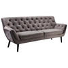 CHESTERFIELD SOFA tekstil  siva, crna    - siva/crna, Trend, tekstil (196/90/90cm) - Stylife