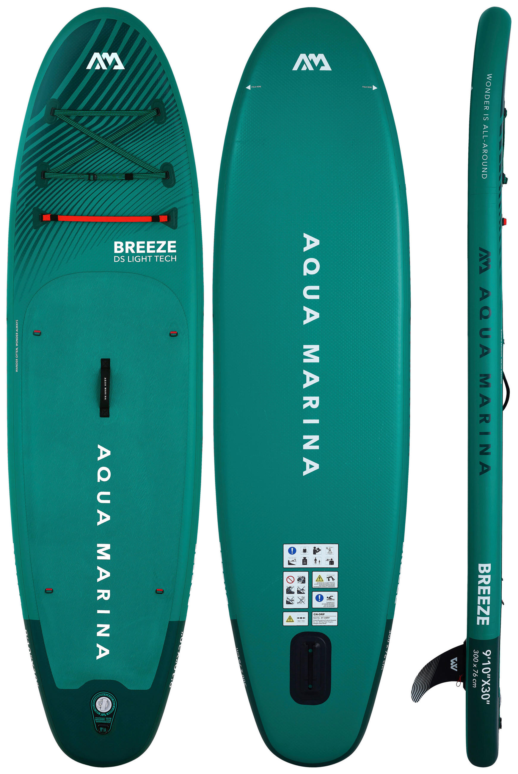 STAND-UP PADDLE BOARD AQUA MARINA BT-23BRP  - Grün, Trend, Kunststoff (300/76/12cm)