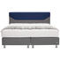 BOXSPRINGBETT in Blau, Grau - Blau/Alufarben, KONVENTIONELL, Kunststoff/Textil (160/200/cm) - Bentley BOXSPRINGBETT in Blau, Grau - Blau/Alufarben, KONVENTIONELL, Kunststoff/Textil (160/200/cm) - Bentley