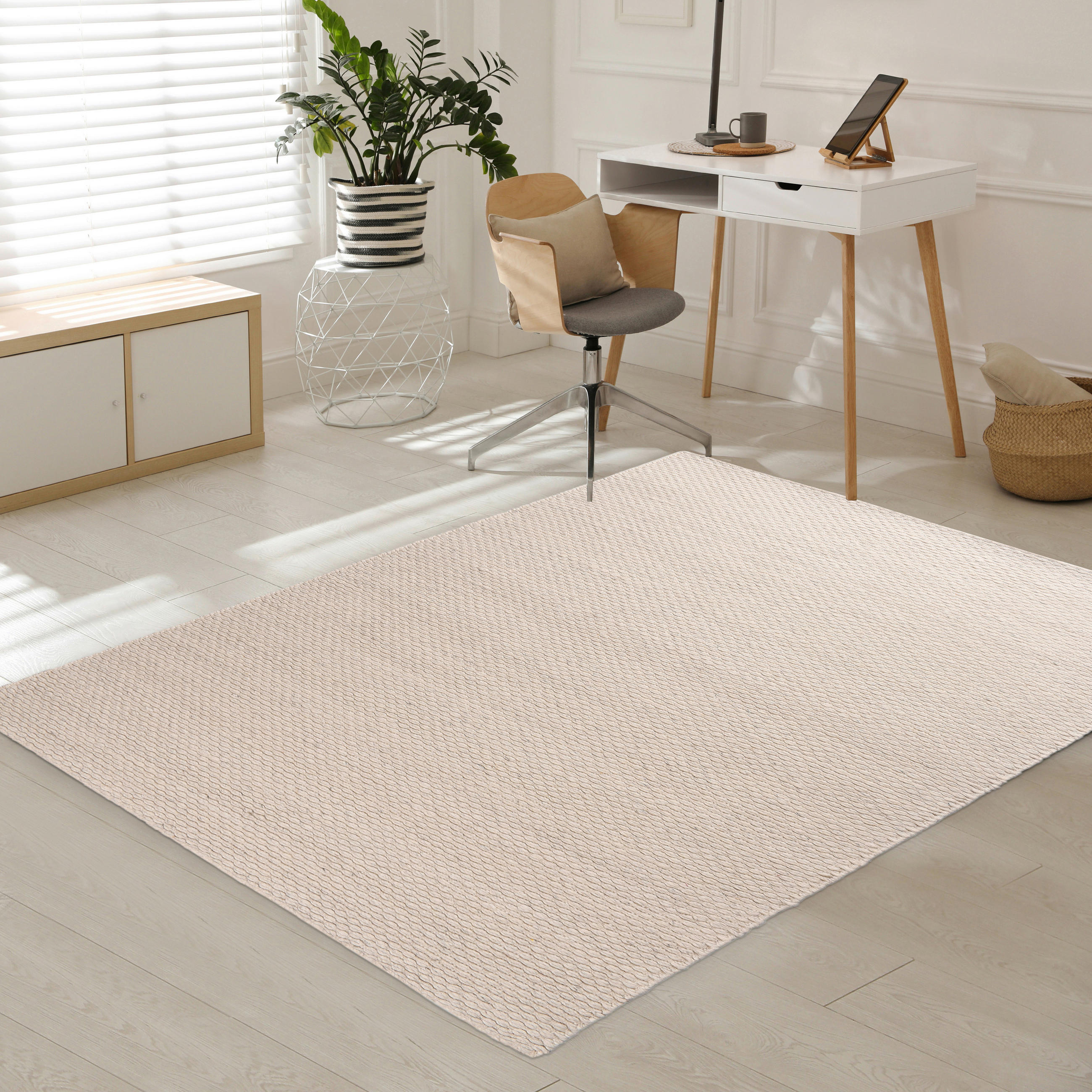 WOLLTEPPICH 160/230 cm Creme  - Creme, Basics, Textil (160/230cm)
