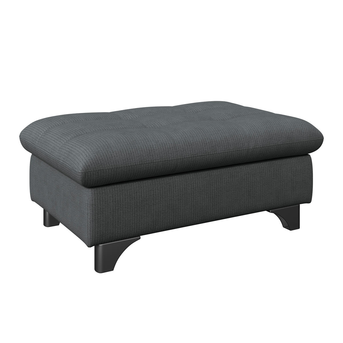 HOCKER Chenille Graphitfarben  - Chromfarben/Graphitfarben, KONVENTIONELL, Textil/Metall (108/46/108cm) - Livetastic
