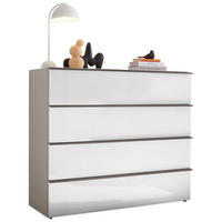 SIDEBOARD 120/104/43 cm  in Grau, Weiss  - Schieferfarben/Weiss, Basics, Glas/Holzwerkstoff (120/104/43cm) - Dieter Knoll