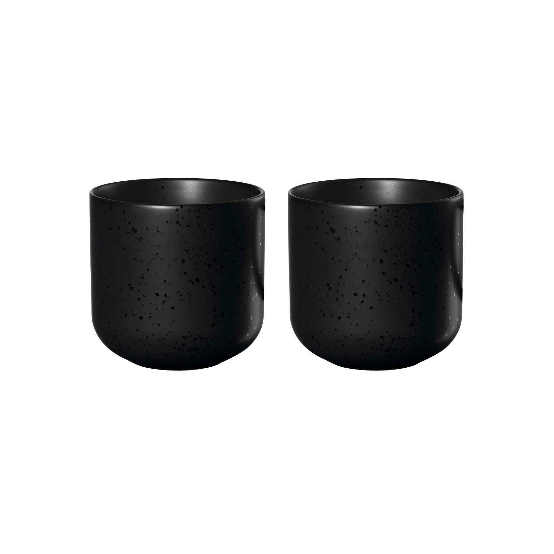 TEETASSE 2ER SET COPPA KURO 200 ml   - Schwarz, Design, Keramik (7,5/7,5cm) - ASA